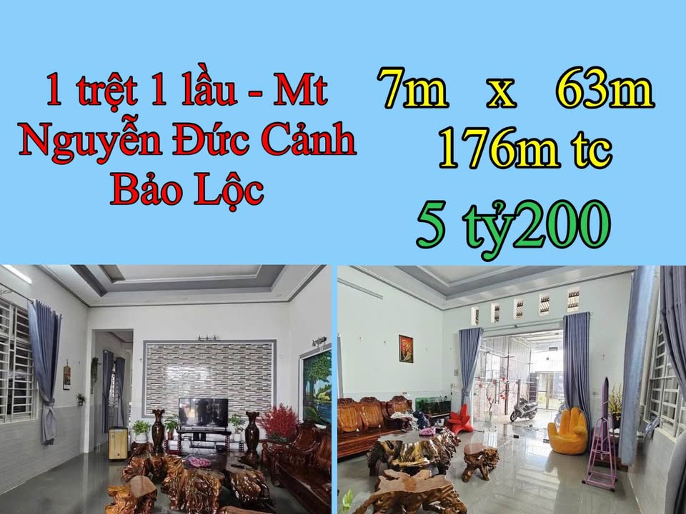 Nhà mặt tiền Nguyễn Đức Cảnh, Bảo Lộc 441m² giá 5.2 tỷ - Không thể bỏ lỡ!