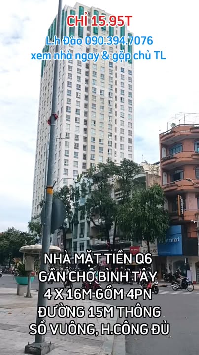 Nhà mặt tiền Quận 6 64m² giá 15.95 tỷ - Đầu tư sinh lời ngay!