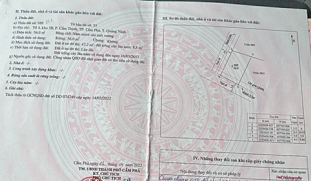 Đất nền Cẩm Thịnh 56m² giá 570 triệu - Cơ hội đầu tư vàng!