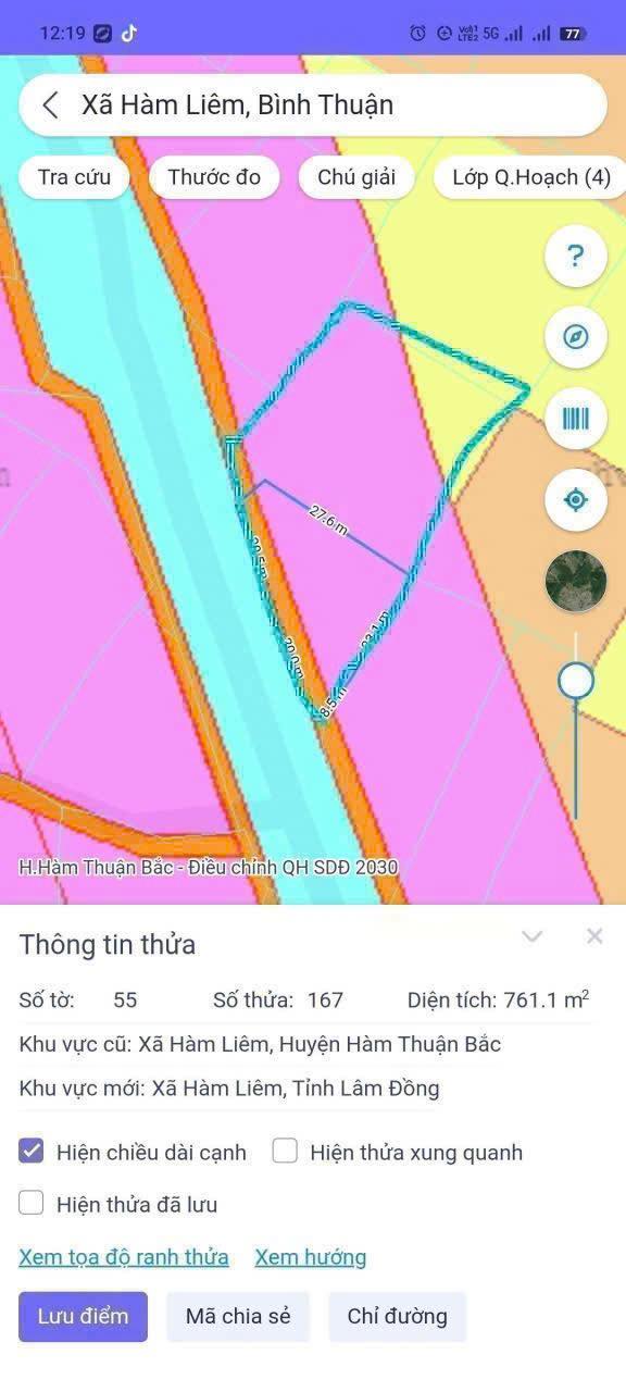 Đất thổ cư Kênh N27, Hàm Liêm, 792m² - Giá chỉ 792 triệu!