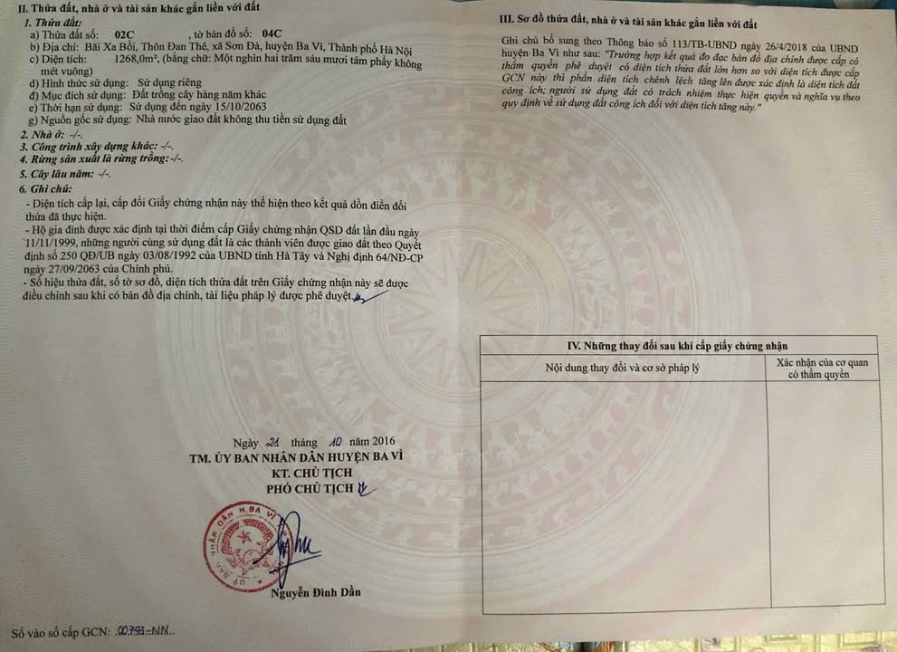 Đất thổ cư Thôn Đan Thê, Sơn Đà 1268m² chỉ 10 triệu/m² - Cơ hội đầu tư lý tưởng!