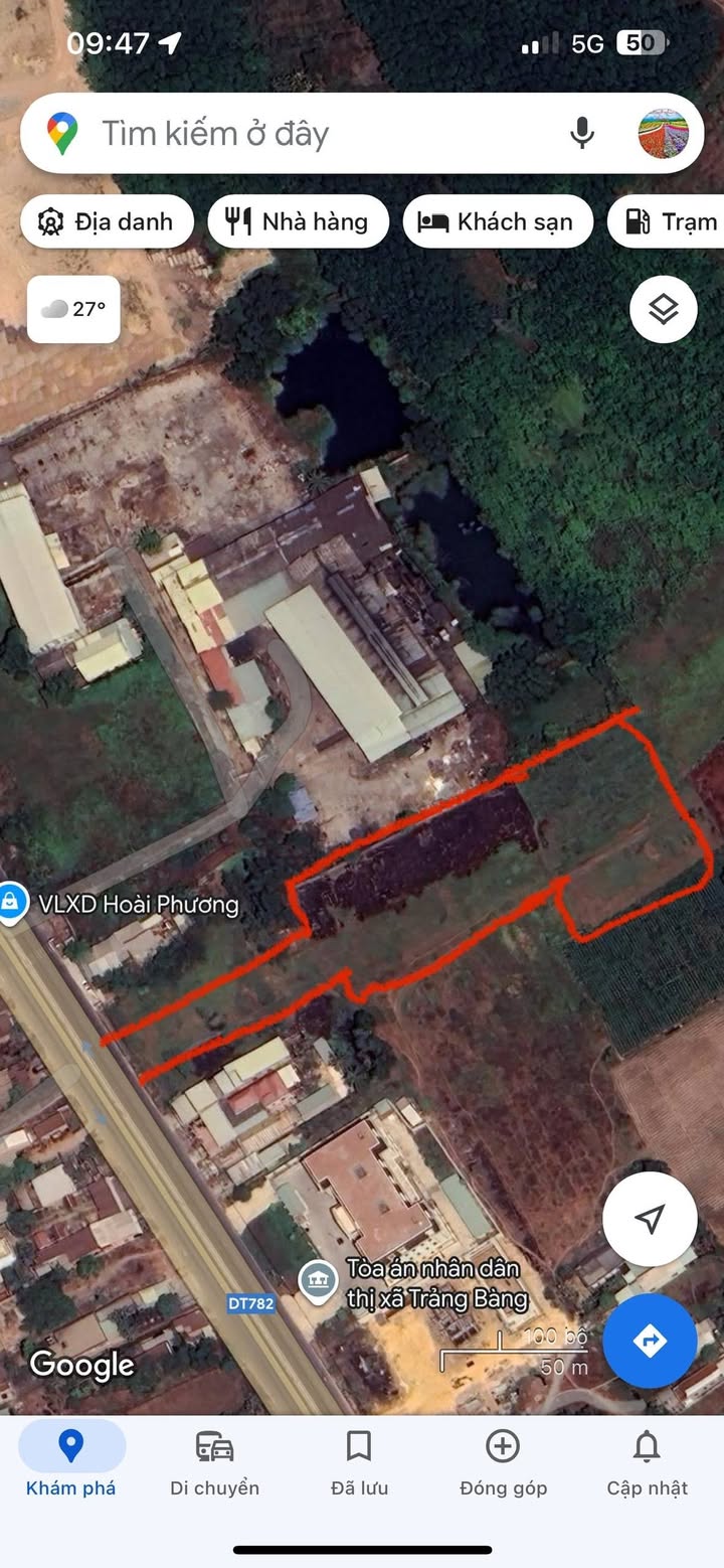 Warehouse mặt tiền đường DT 782 tại Trảng Bàng 8000m² giá 9.5 tỷ - Đất đẹp cho nhà xưởng!