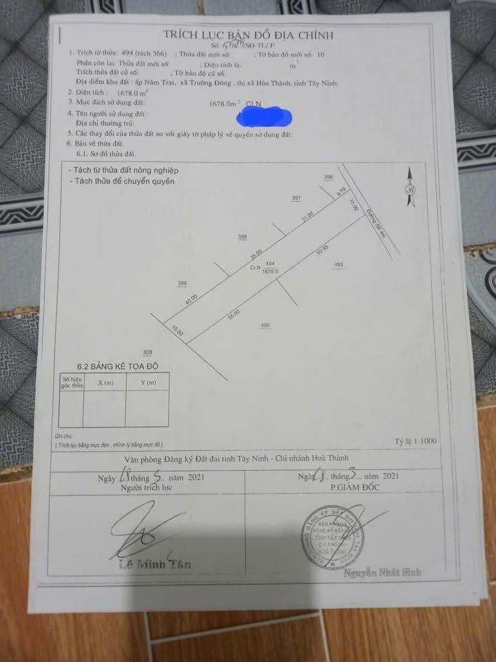 Đất 1.6 công tại khu phố Năm Trại, Tây Ninh - Giá 390 triệu, sổ hồng chính chủ!