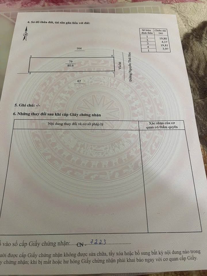 Đất nền tại phố Nguyễn Thái Học 80.6m² giá 4.1 tỷ - Khu vực dân cư thân thiện!