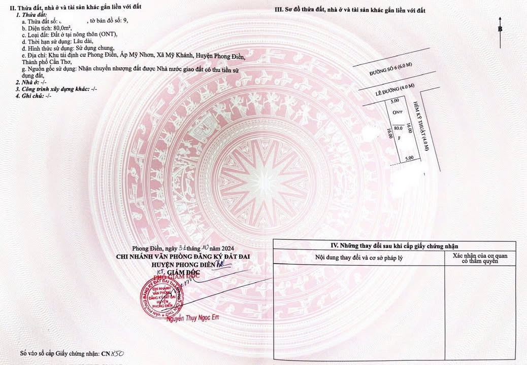 Đất nền góc đẹp tại P. An Bình, Cần Thơ - 80m², giá 2 tỷ - Cơ hội đầu tư hấp dẫn!