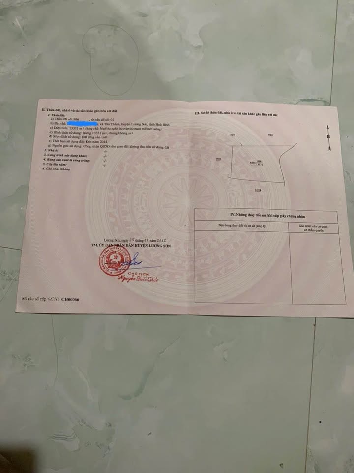 Đất rừng sản xuất 13331m² tại Cao Dương - Lương Sơn, giá chỉ 1 tỷ - Cơ hội đầu tư tuyệt vời!