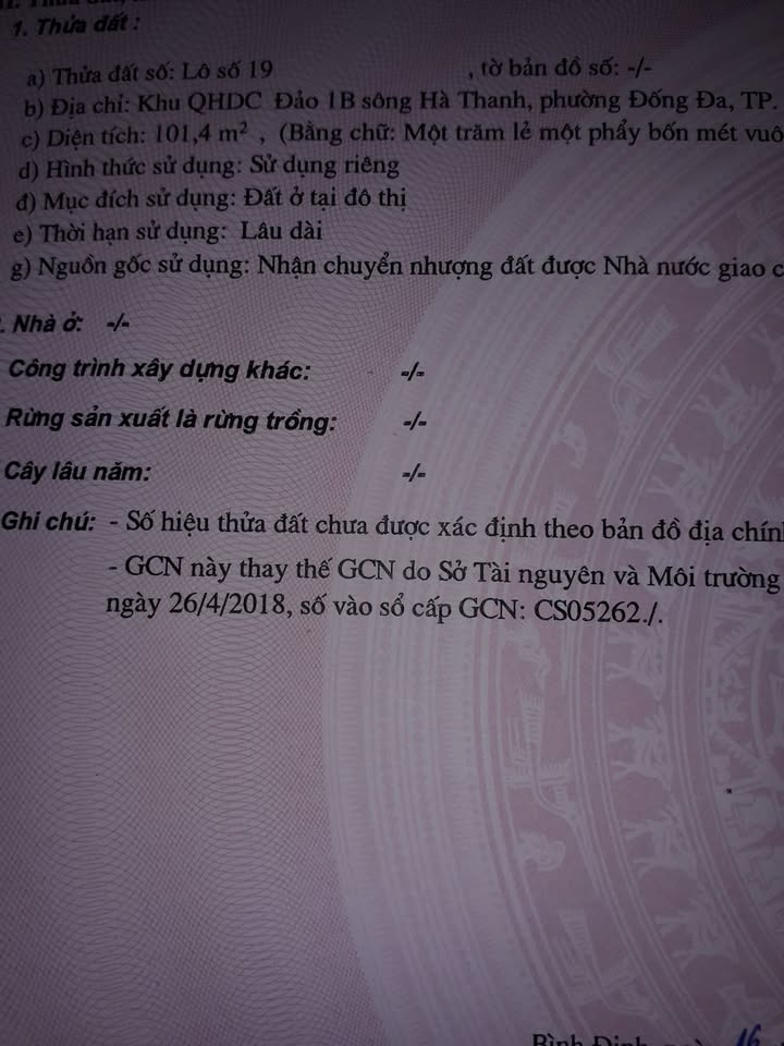 Đất nền đường Hoàng Cầm, Quy Nhơn 101m² giá 5 tỷ - Đầu tư sinh lời tuyệt vời!