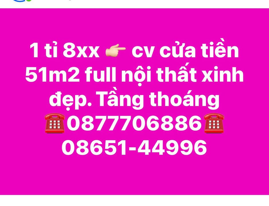 Căn hộ đẹp tại Cửa Tiền, TP Vinh 51m² giá 1.8 tỷ - Full nội thất sang trọng!