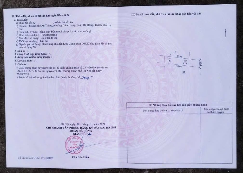 Căn hộ 47.6m² Biên Giang, Chương Mỹ - Giá đầu tư chỉ 4 tỷ!