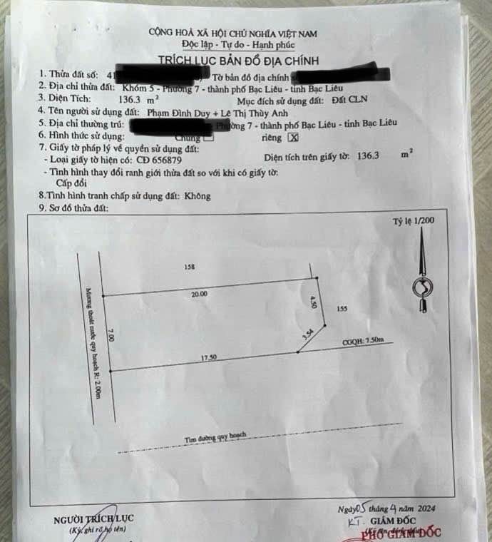 Đất nền tại Phường 7, Bạc Liêu 140m² - Đường Trần Phú, Giá tốt cho đầu tư!