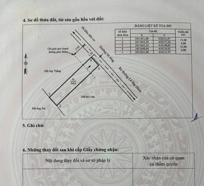 Đất nền phường Hưng Thành 84m² giá 1 tỷ - Sổ hồng chính chủ, ô tô vào tận cửa!