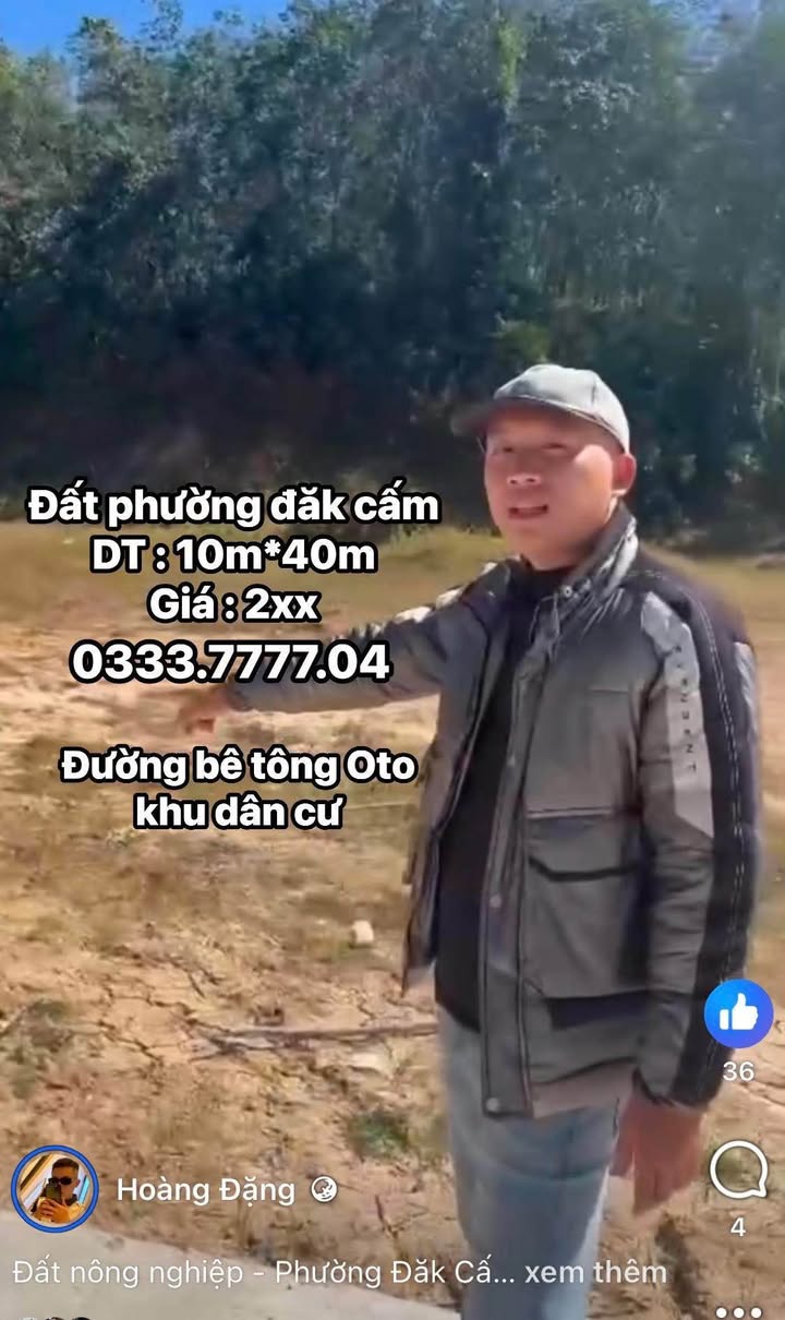 Đất nông nghiệp quy hoạch đất ở tại Đăk Cấm 400m² giá chỉ 200 triệu - Cơ hội đầu tư tốt!