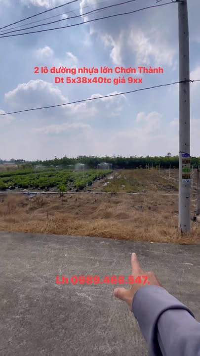 Đất nền Hưng Long, Chơn Thành 190m² giá 900 triệu - Diện tích rộng, vị trí đẹp!