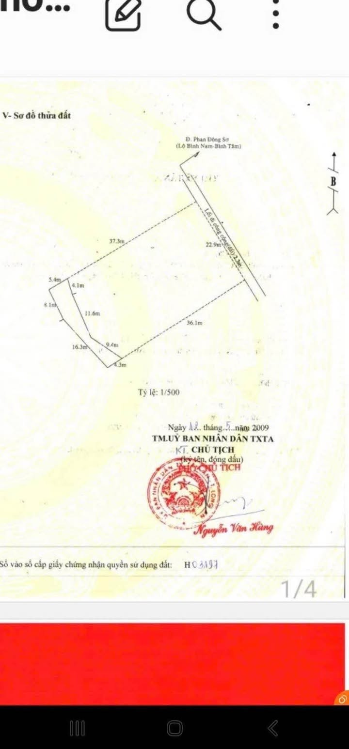 Đất nền Bình Tâm, TP Tân An 1.000m² giá 1.2 tỷ - Cơ hội đầu tư tuyệt vời!