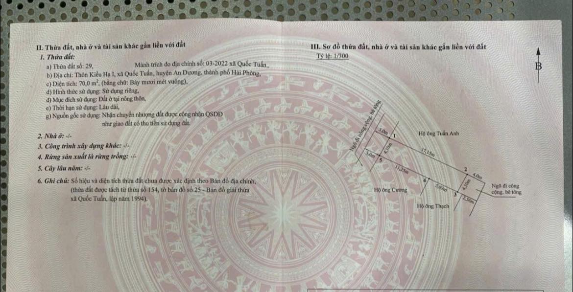 Nhà riêng 70m² tại Xã Quốc Tuấn, Huyện An Lão - Giá thương lượng hấp dẫn!