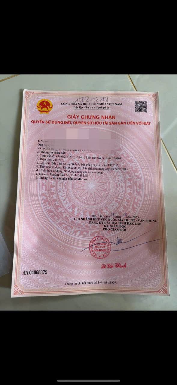 Lô đất mặt tiền đường 22B, Tân An, 238m² giá 950 triệu - Đầu tư sinh lời ngay!