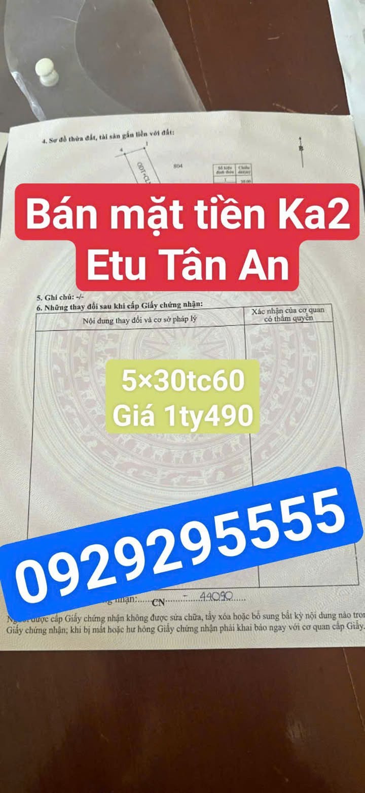 Đất nền đường KA2, Tân An, 150m² giá 1.49 tỷ - Cơ hội đầu tư hấp dẫn!