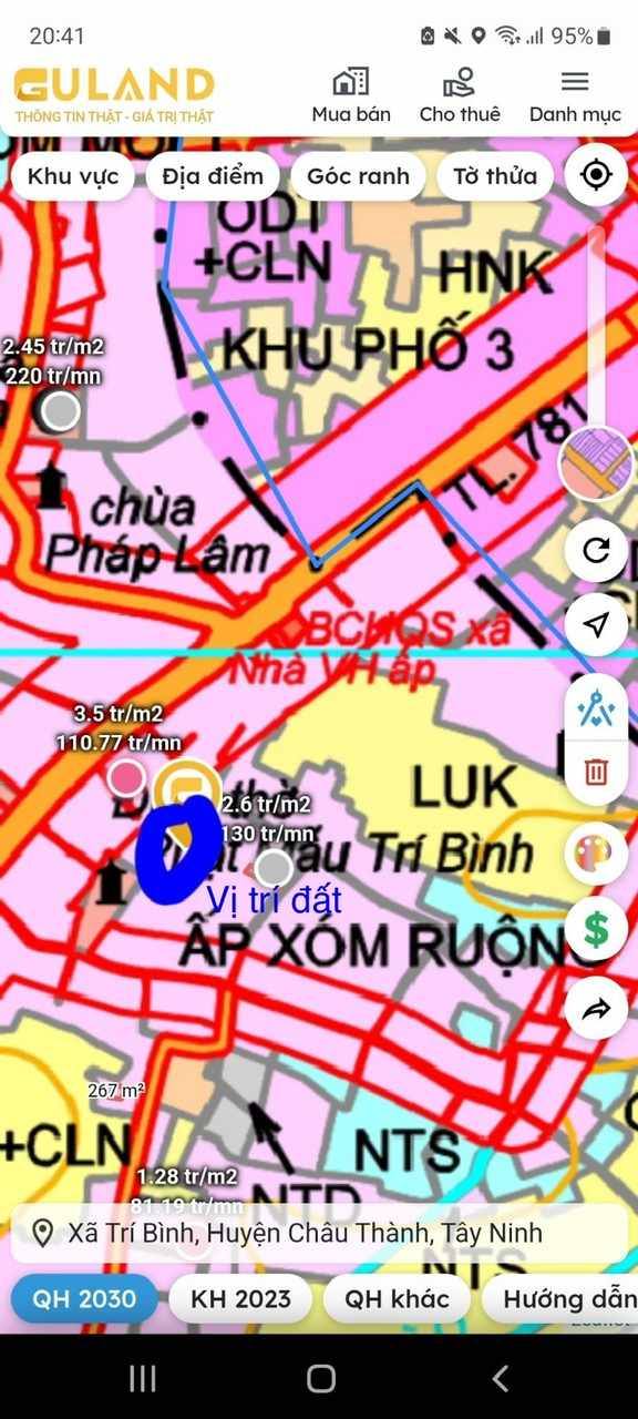 Đất thổ cư 620m² tại Xã Hảo Đước, Châu Thành - Sổ đỏ chính chủ, giá thỏa thuận!