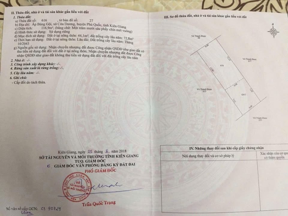 Đất nền 116m² Búng Gội - Giá chỉ 1.2 tỷ - Sổ đỏ chính chủ