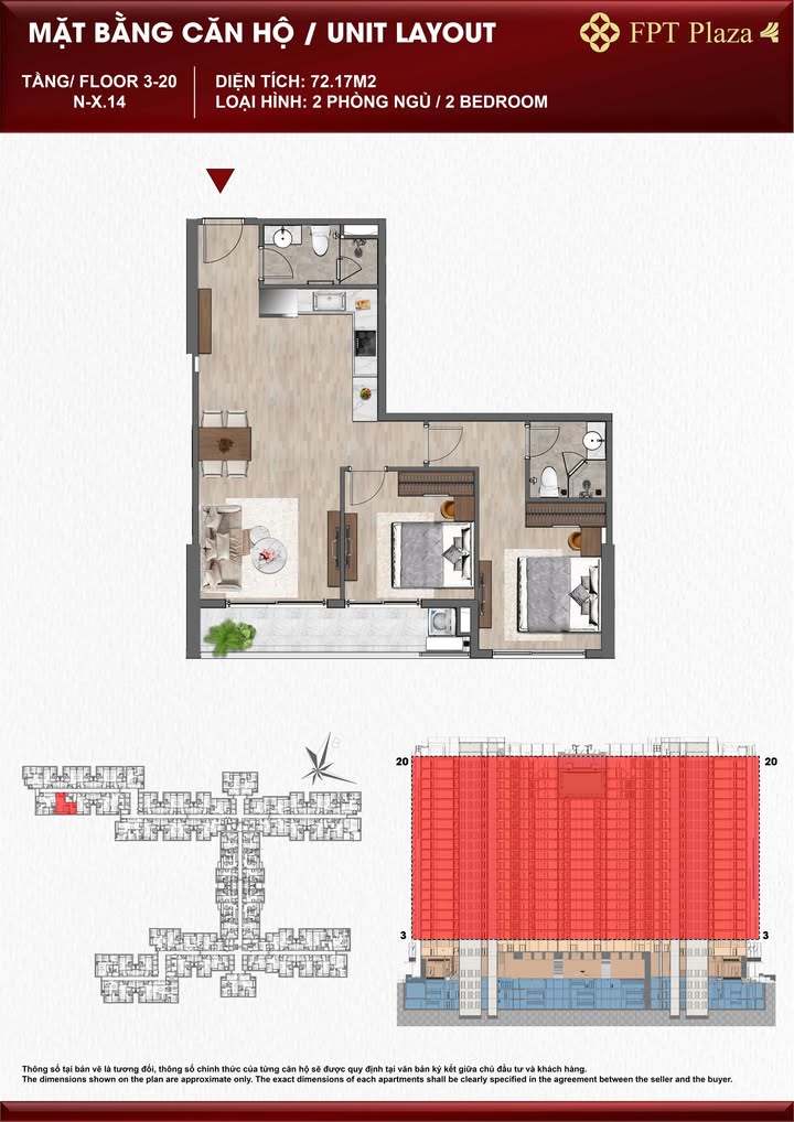 Căn hộ FPT Plaza4 Đà Nẵng 72m² giá 4.02 tỷ - Thiết kế thông minh, ánh sáng tự nhiên