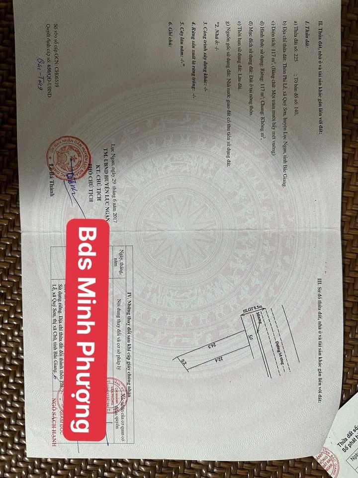 Đất nền Phượng Sơn 117m² giá 1 tỷ - Cơ hội đầu tư hấp dẫn!