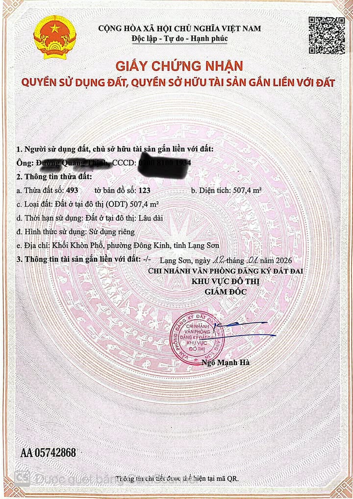 Đất thổ cư chính chủ tại Thôn Khòn Phổ, 507m² giá 6.591 tỷ - Sổ đỏ đã về!