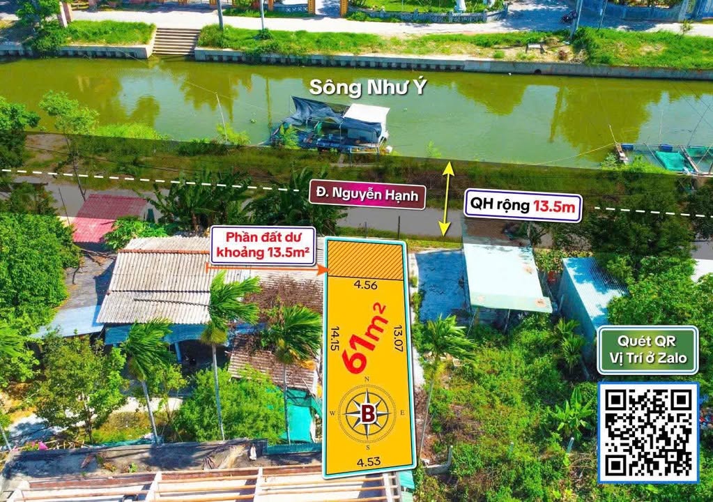 Nhà mặt tiền view sông Thủy Vân, Vỹ Dạ, 61m² giá 1.9 tỷ - Đầu tư sinh lời!