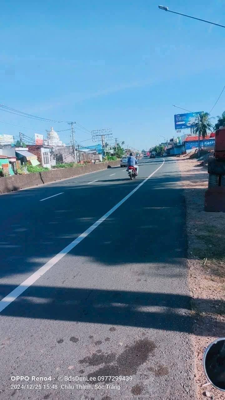 Đất nền mặt tiền Quốc lộ 1A, Châu Thành, Sóc Trăng - Giá chỉ 1.5 tỷ, vị trí đắc địa!