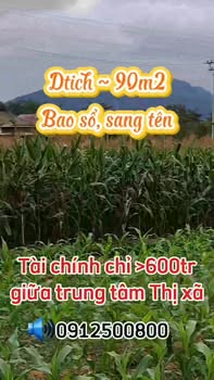 Đất nền trung tâm Nghĩa Lộ, Yên Bái 90m² giá 600 triệu - Đầu tư sinh lời ngay!