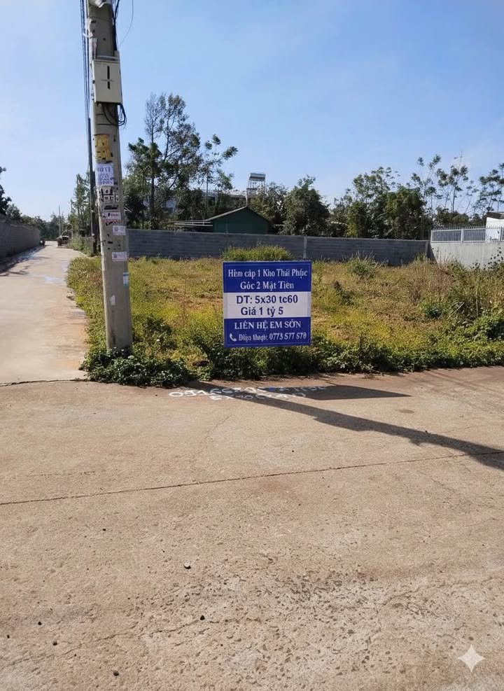 Đất nền 2 mặt tiền Kho Thái Phúc 150m² giá 1.5 tỷ - Đầu tư sinh lời ngay!