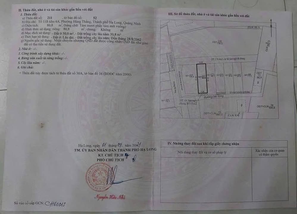 Đất nền Hùng Thắng, Bãi Cháy 80.8m² giá 3 tỷ - Đường ô tô vào tận nơi!