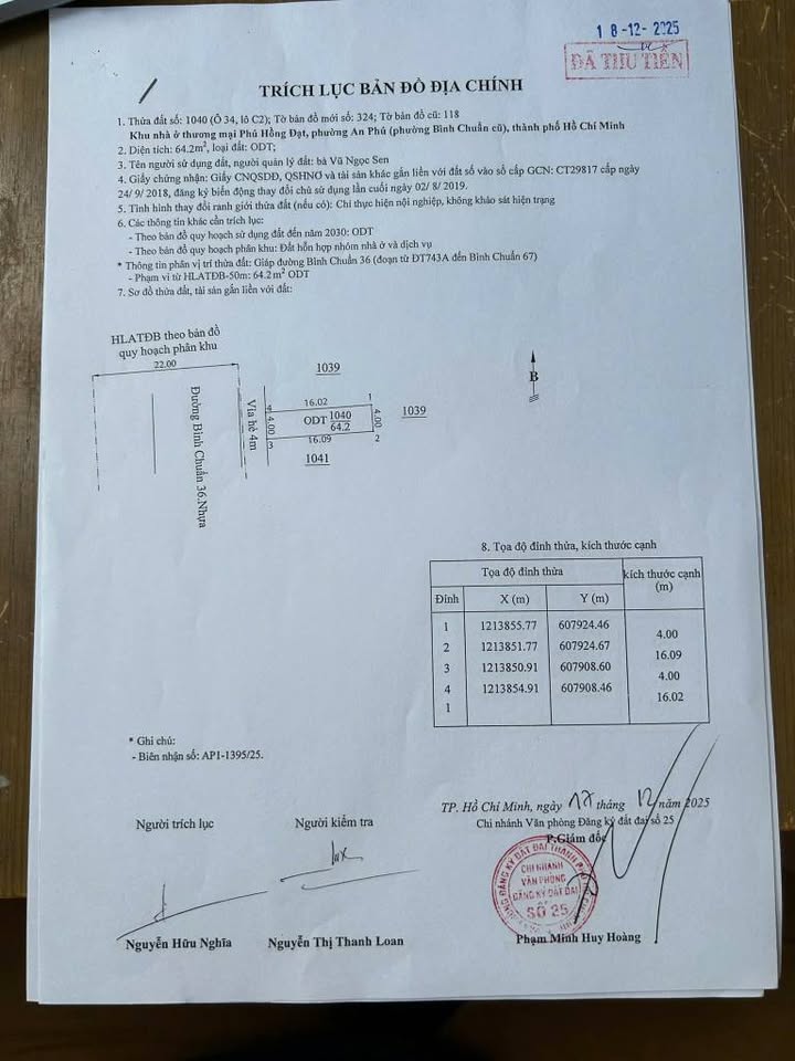 Đất mặt tiền đường Bình Chuẩn 36, 64m² giá 3.15 tỷ - Cơ hội đầu tư tuyệt vời!