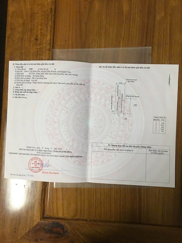 Đất ở Diên Khánh - Khánh Hòa 107.7m² giá 1.18 tỷ - Tiềm năng tăng giá vượt trội!