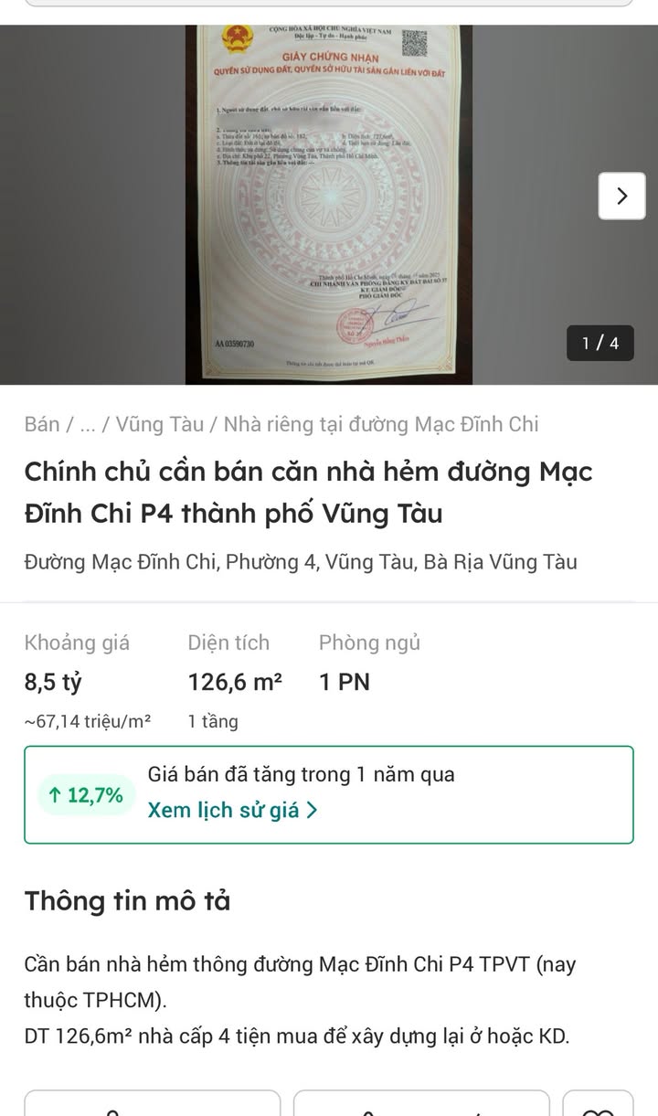 Bán FrontHouse 2 mặt tiền Huyền Trân Công Chúa, P.8 - Giá tốt, đầu tư sinh lời!