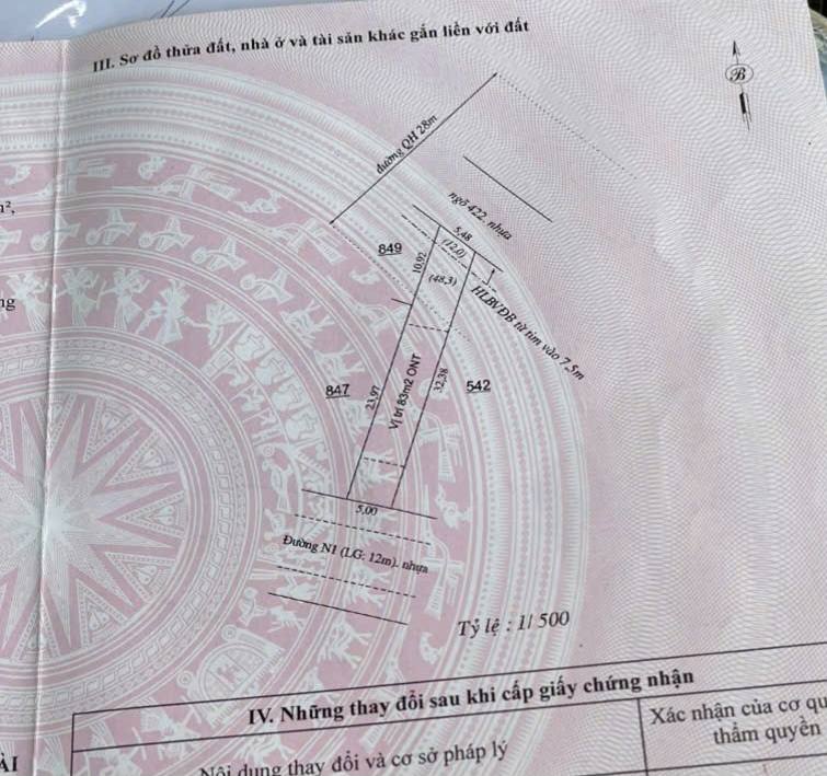 Đất thổ cư Tiến Hưng 83m² giá 850 triệu - Mặt tiền đường nhựa