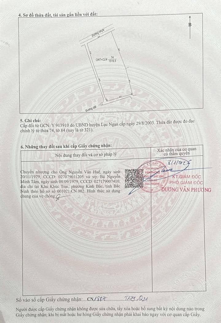 Đất thổ cư thôn Đoàn Kết, xã Tân Quang, 1520m² - Sổ đỏ chính chủ, giá thỏa thuận!