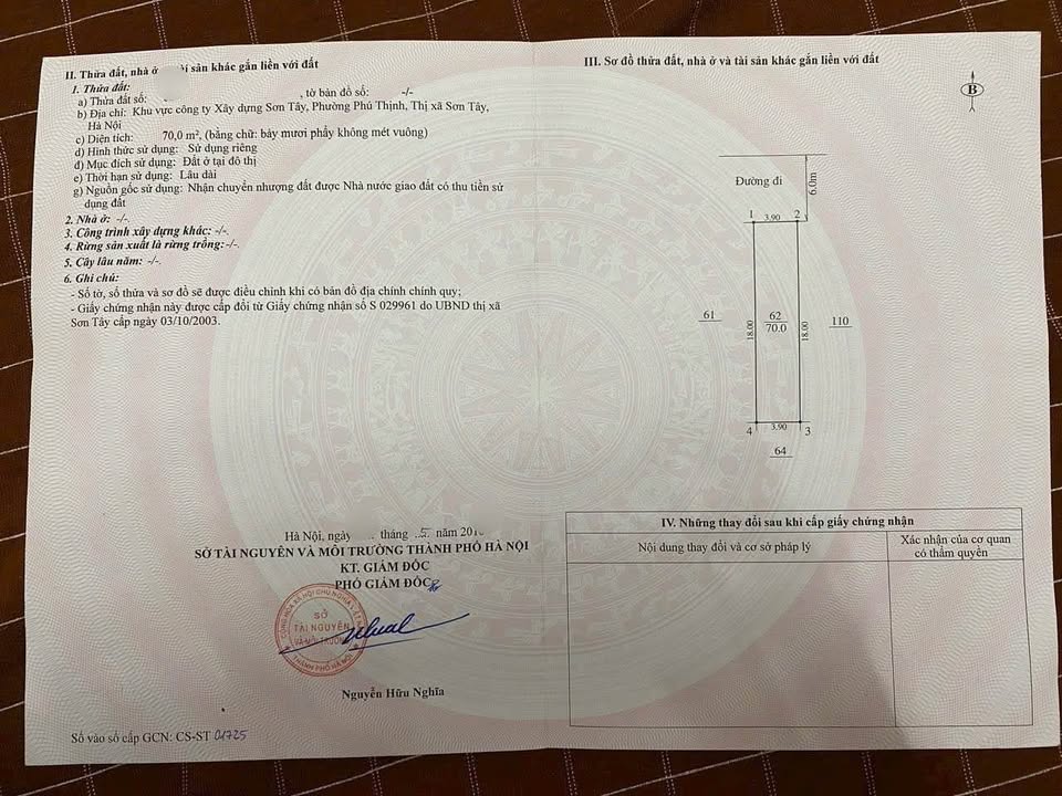 Đất nền khu Đô thị Phú Hà, Sơn Tây 70m² giá 4 tỷ - Đường thông ô tô tránh nhau!