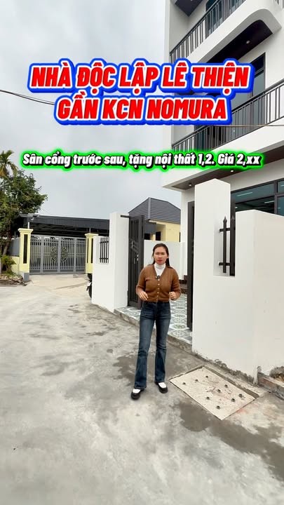 Nhà 3 tầng tại Lê Thiện, An Dương, Hải Phòng 83m² giá chỉ 2.55 tỷ - Sân cổng riêng, tặng nội thất