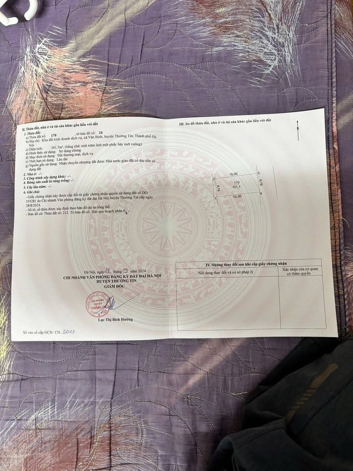 Bán đất Ngõ 5 Cầu Dừa, Thường Tín 101,7m² giá chỉ 14,44 tỷ - Vị trí đắc địa!