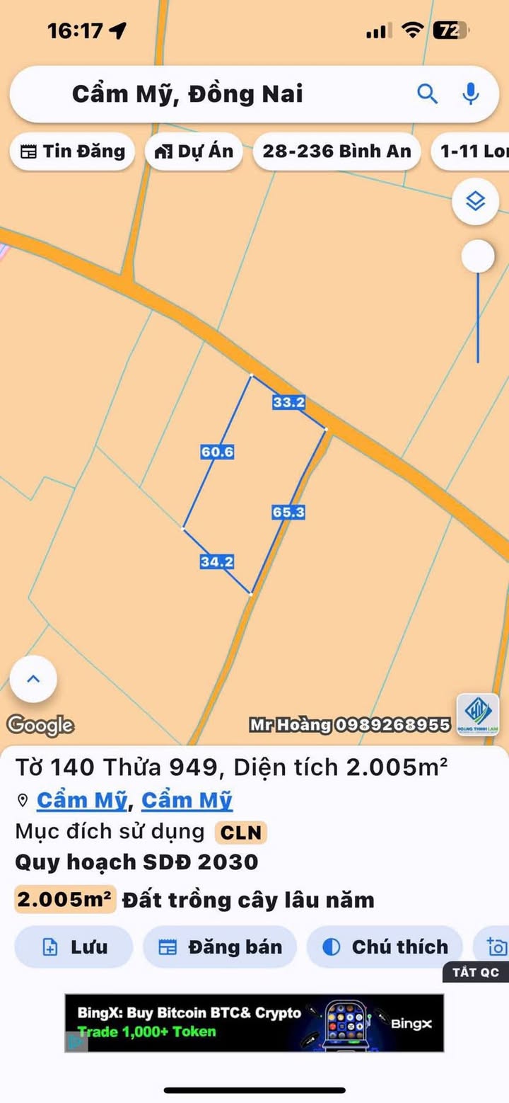 Farm đất vườn bơ 2000m² tại xã Bảo Bình, Cẩm Mỹ - Đầu tư sinh lời tốt!