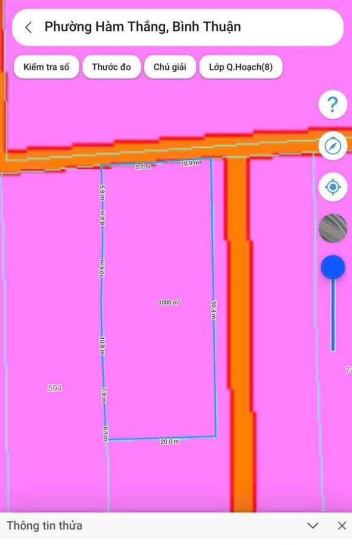 Đất 2 mặt tiền KP Kim Bình, Xã Hàm Thắng, 1000m² giá 1.25 tỷ - Pháp lý rõ ràng!