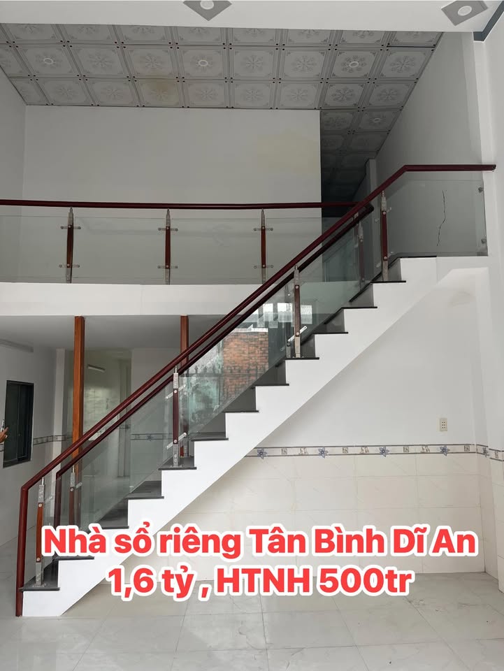 Nhà 1 trệt 1 lửng tại Tân Bình, Dĩ An 95m² giá chỉ 1.6 tỷ - Sổ hồng riêng, hỗ trợ ngân hàng!