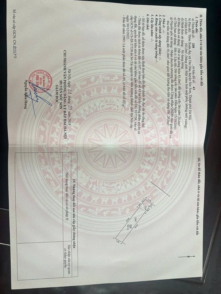 Đất kinh doanh Đường 2-3 xe container tránh, Huyện Sóc Sơn, 101m² - Tiềm năng đầu tư cực cao!