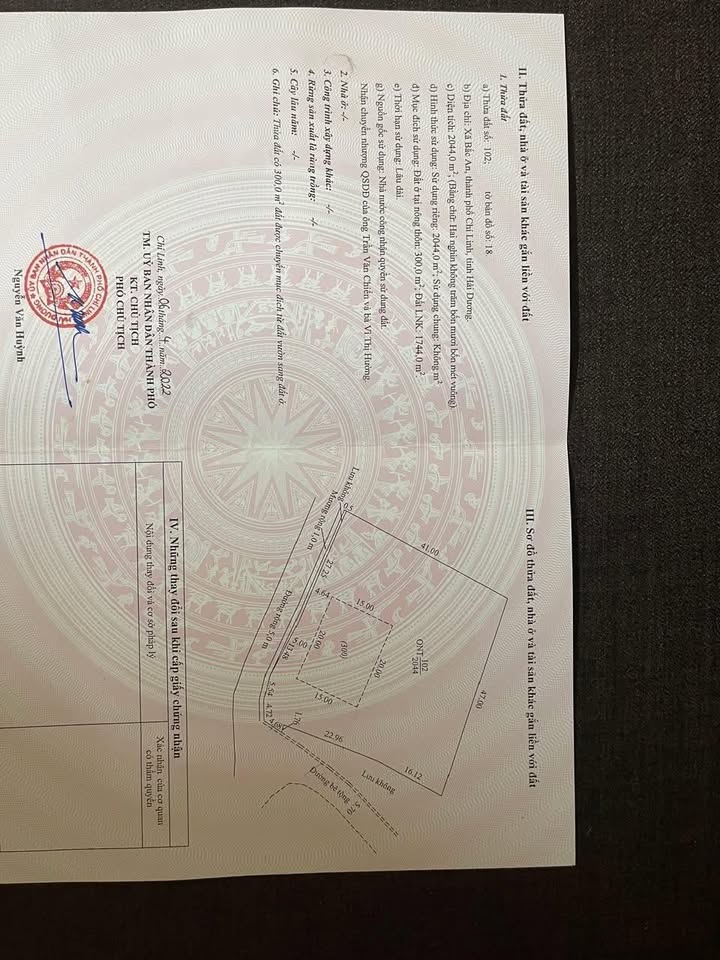 Đất lô góc tại Bắc An, Chí Linh 2044m² - Pháp lý rõ ràng, đầu tư sinh lời!