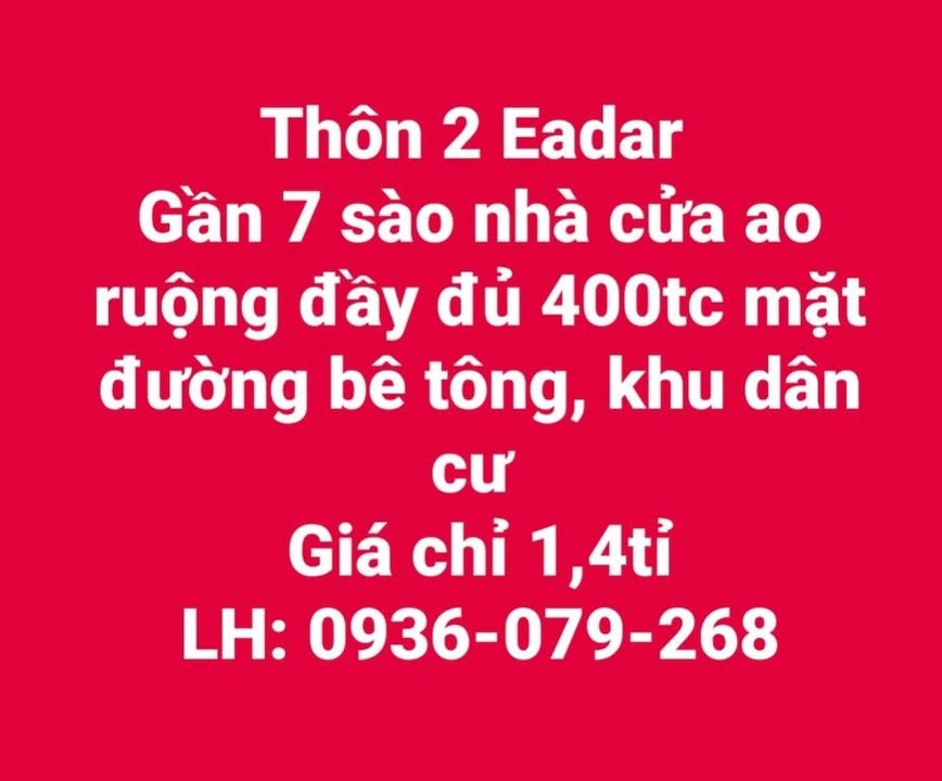 Đất Farm Thôn 2, Xã Ea Đar, 25.200m² giá 1,4 tỷ - Không thể bỏ lỡ!