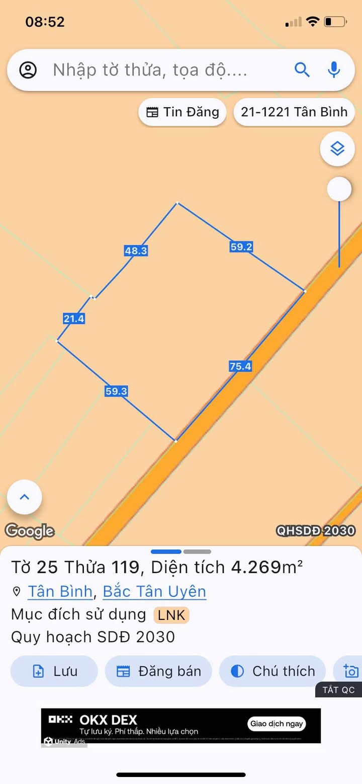 Đất nền mặt tiền đường nhựa Tân Bình 06, 4200m² giá 15 tỷ - Cơ hội đầu tư tuyệt vời!