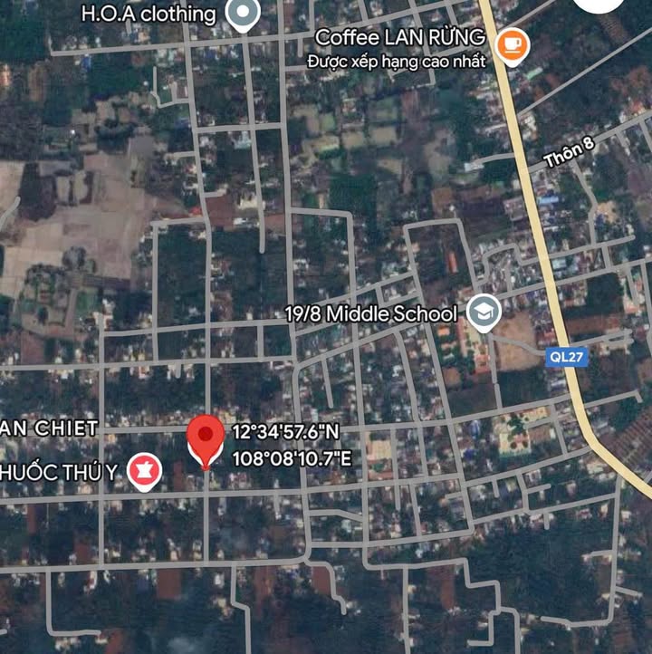 Đất nền Xã Ea Tiêu, Huyện Cư Kuin - 200m² giá 375 triệu - Đường thông bàn cờ