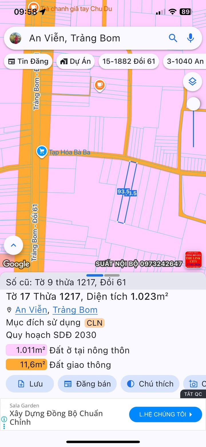 Đất nền 1000m² tại Xã An Viễn, Trảng Bom chỉ 2.1 tỷ - Đầu tư sinh lời ngay!