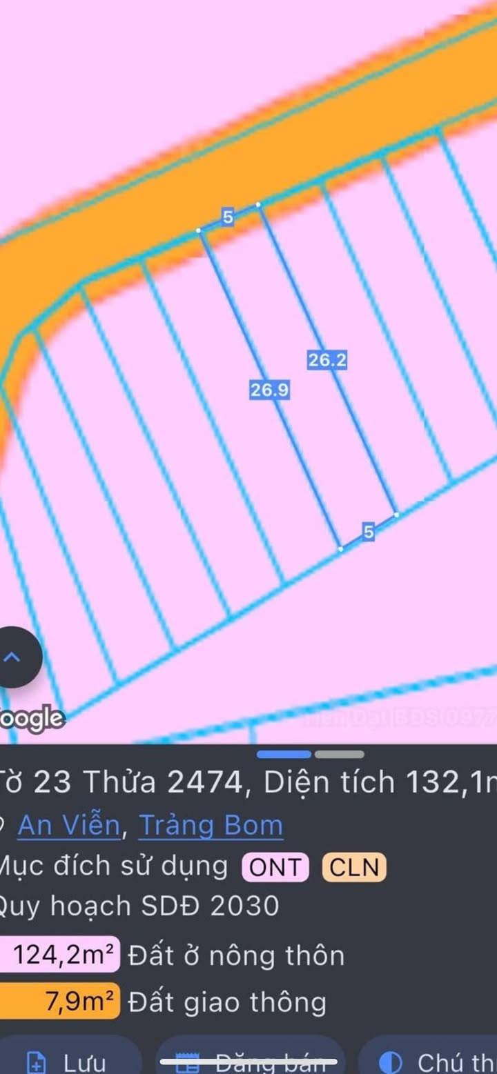 Đất nền 128m² tại Xã An Viễn, Trảng Bom - Đường nhựa thông thoáng chỉ 930 triệu!