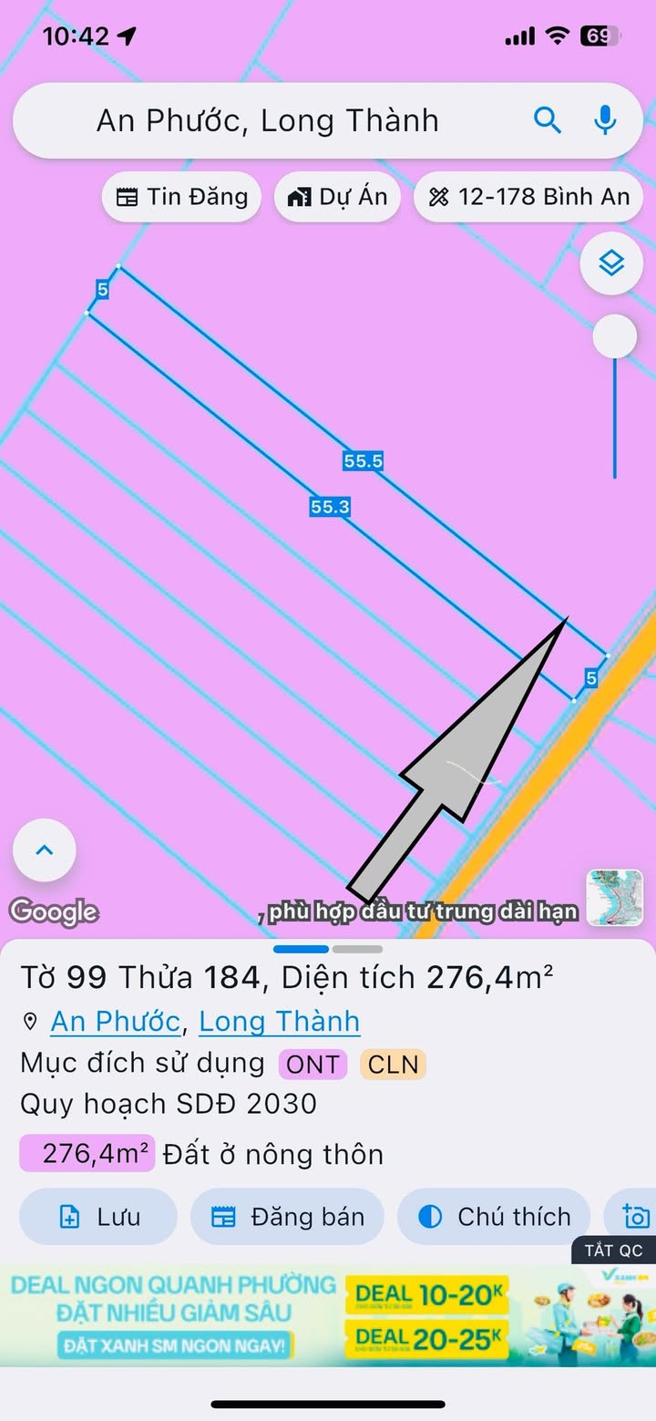 Đất nền xã Tam An, Huyện Long Thành, 275m² - Đường 2 mặt tiền nhựa, giá chỉ 2 tỷ!